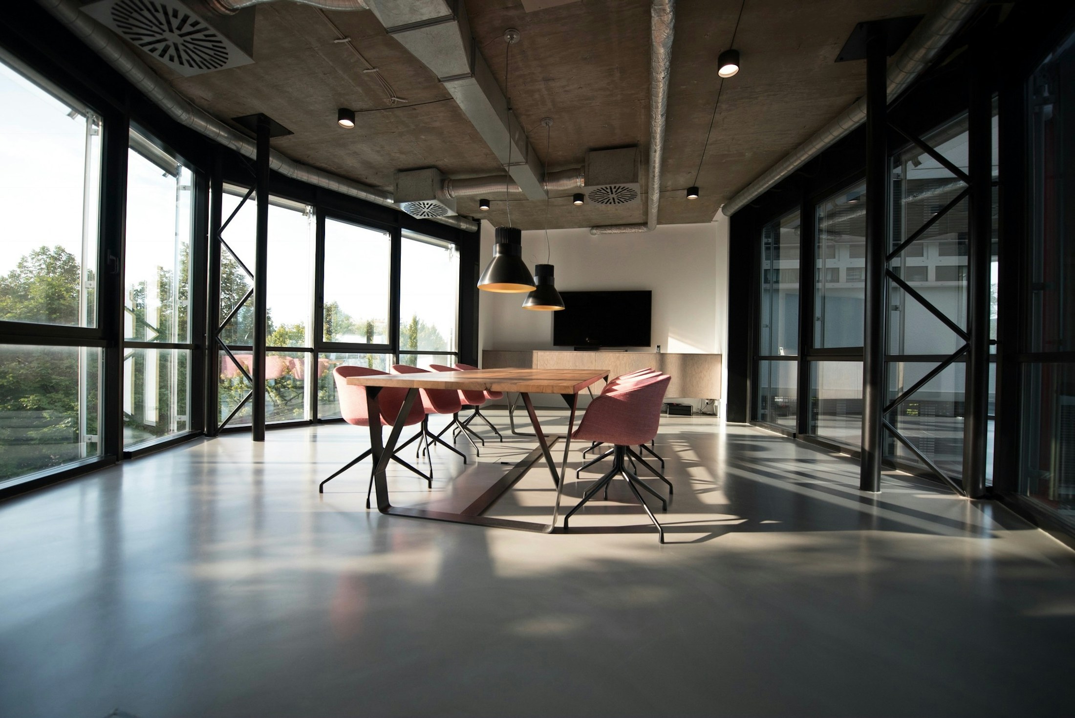 A commercial office ready for business