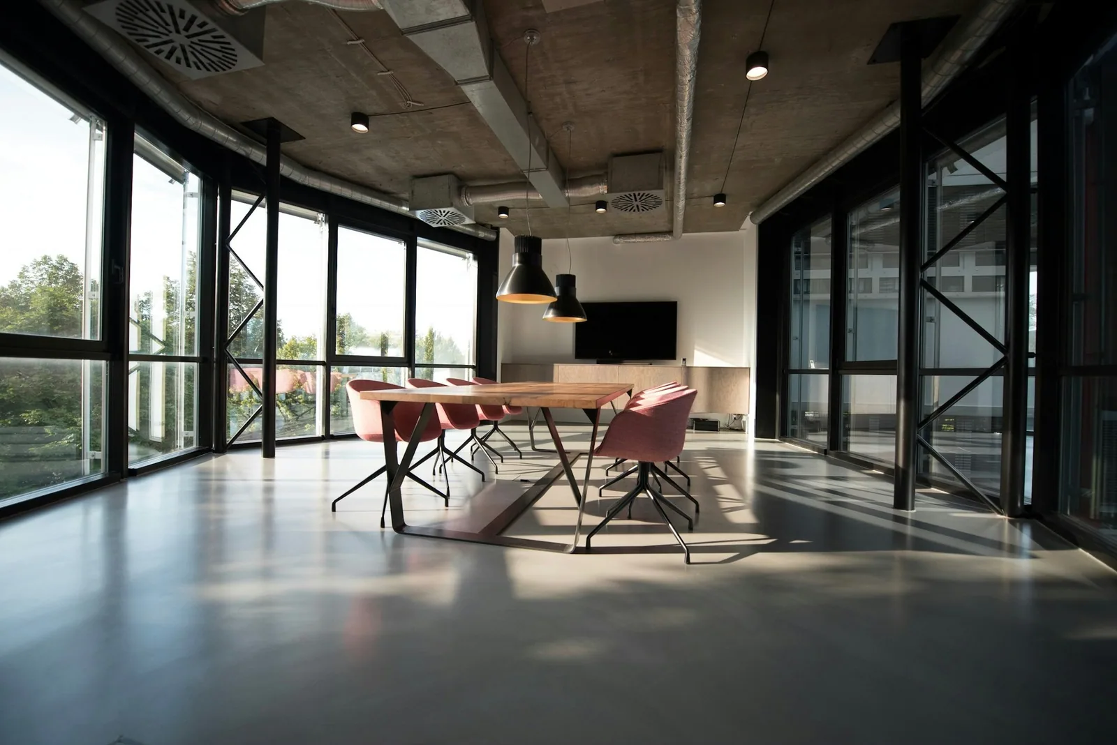 A commercial office ready for business